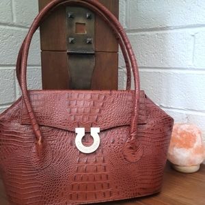 Beautiful Charles Calfun Croc or Caiman Handbag